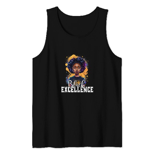 Black Excellence African Pride Black History Month 3 Tank Tops