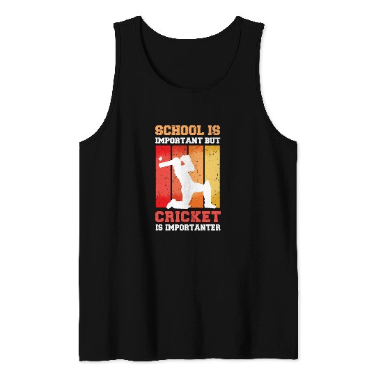 Cricket Fan Funny Cricket Player Tank Tops