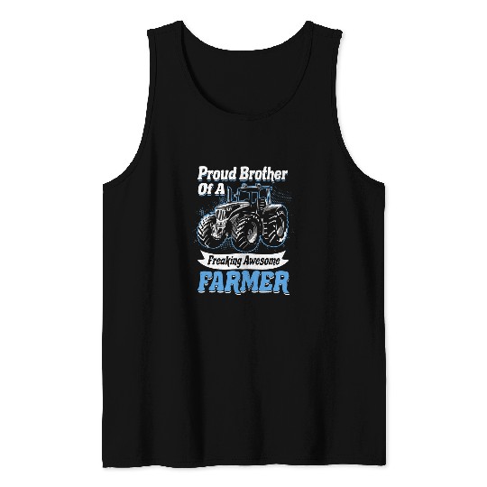 Tractor driving Farming Farm Tractor Agriculture Harvester Farmer Brother Tank Tops