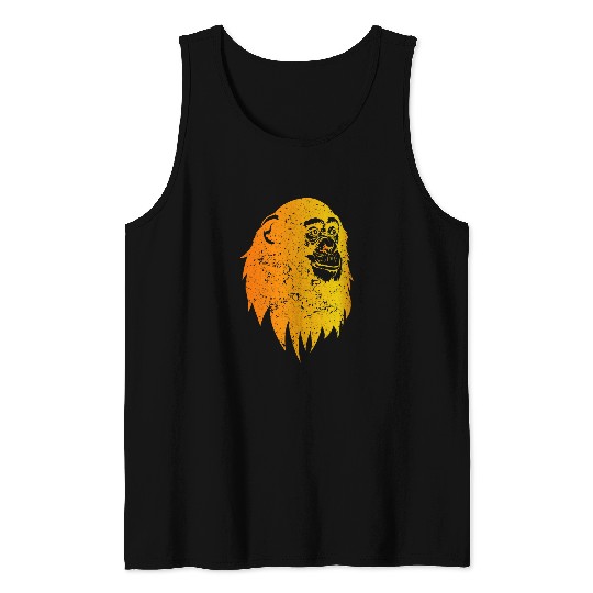 Thoughtful Chimpanzee Tank Tops