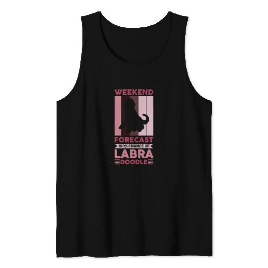 Weekend Forecast 100 Chance Of Labradoodle Dog 2 Tank Tops