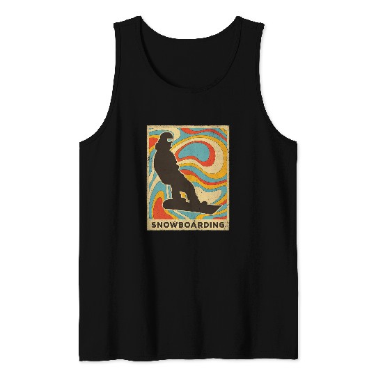 Skiing Ski vintages Snowboarding Sport Retro Poster Gift Tank Tops