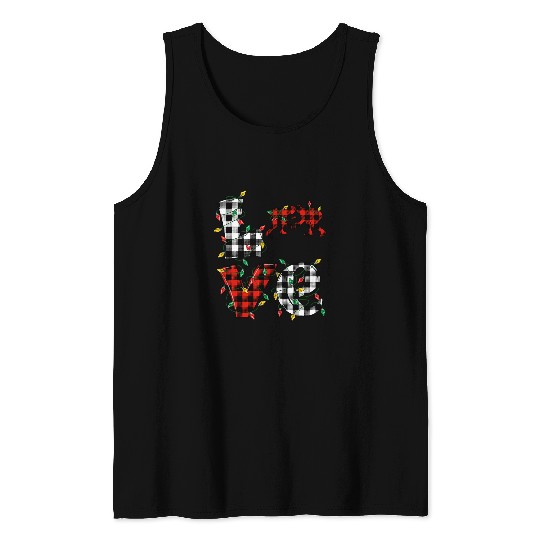 Wrestling Lovers Matching Christmas buffalo plaids Pajamas Tank Tops