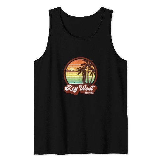Surf Life Key West Souvenirs Florida vintages Surf Surfing Retro 70s Tank Tops