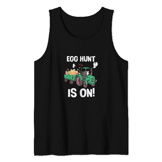 Rabbits Egg hunt is on Happy easter bunny easter eggs easter rabbit Tank Tops