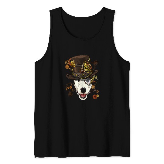 Steampunk Bull Terrier Dog Steampunk Lovers 50 Tank Tops