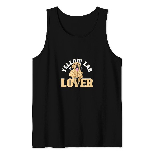 Labrador Lab Dog Yellow Lab Lover Labrador Face Funny Yellow Lab Tank Tops