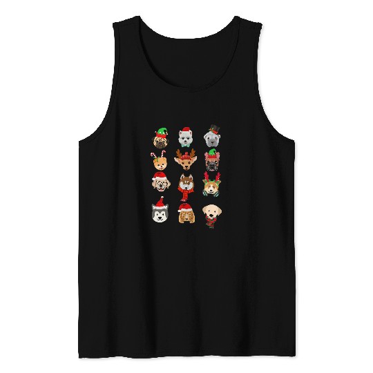 Pug Lover Dogs Pack Husky Pomeranian Corgi Pug Dad Mom Boy Girl Pugs Dog Tank Tops