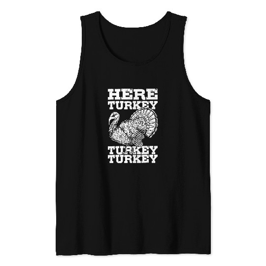 Turkey Hunting Bird Hunter Thanksgiving Tank Tops