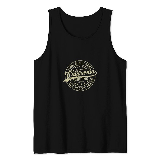 Surf Life californias Surfing Long Beach Surf Tank Tops