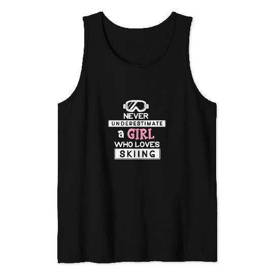Skiing Ski vintages Sunset Winter Sports Snowboard Snowboarding Tank Tops