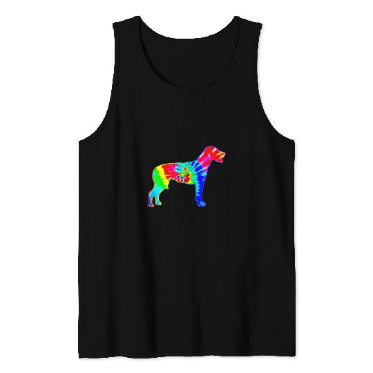 Tie Dye Dog Hippie English Foxhound Dog Tank Tops