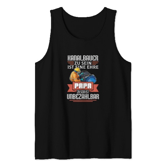 Canal Builder engineering construction workers site pipess 7 Tank Tops