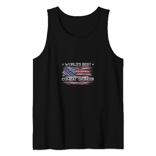 vintages USA American Flag Worlds bests Combat Engineer Tank Tops