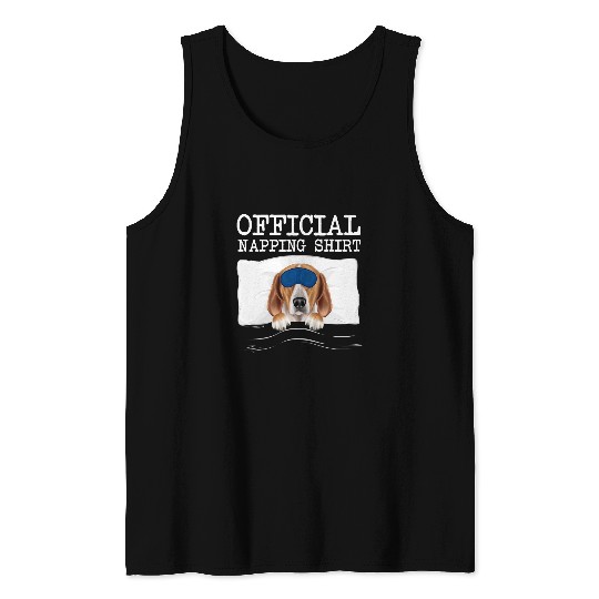 Sleeping English Foxhound Sleep Official Napping Tank Tops