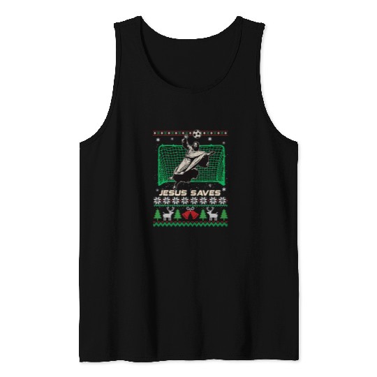 Christian Jesus Jesus Saves Ugly Christmas Sweater Jesus Keeper 31 Christ Tank Tops