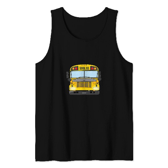 Pretend Im a School Bus Lazy Halloween Costume Student Kids 2 Tank Tops