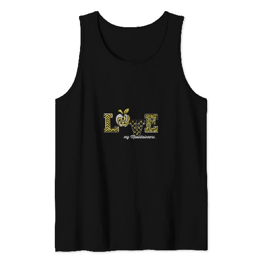Appalachian State Mountaineers Love Teacher Hurricane Apple Tank Tops