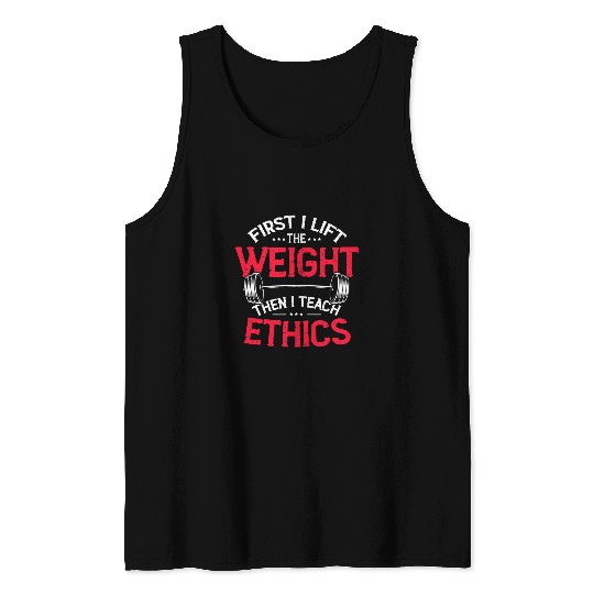 Ethic Teacher Prayer God Catholic Christian Weightlifting Tank Tops