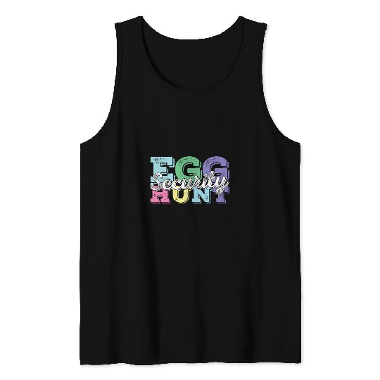 Egg Hunt Security Retro Easter Egg Hunt Supervisor Easter Tank Tops