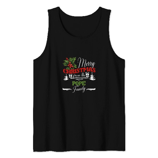 Pope Family Christmas Costume Mistletoe Group Matching Tank Tops
