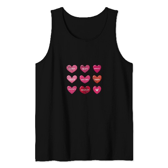 Accept Adapt SPED Teacher Educator Valentines Day Distressed Tank Tops
