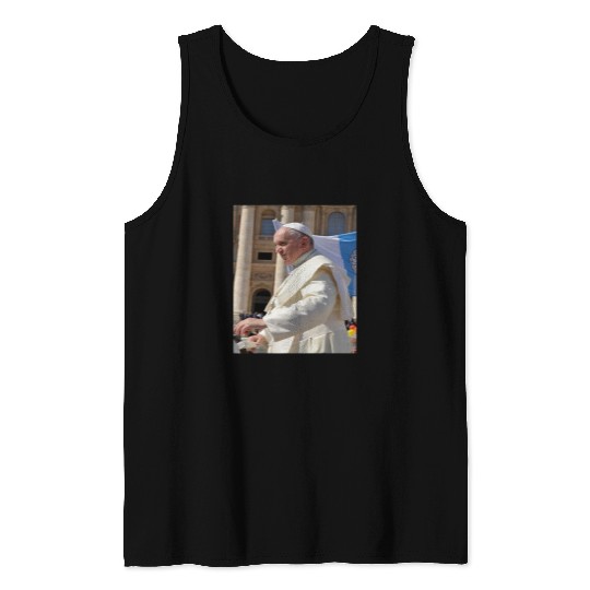 Pope Francis Picture Catholic Christian Tank Tops