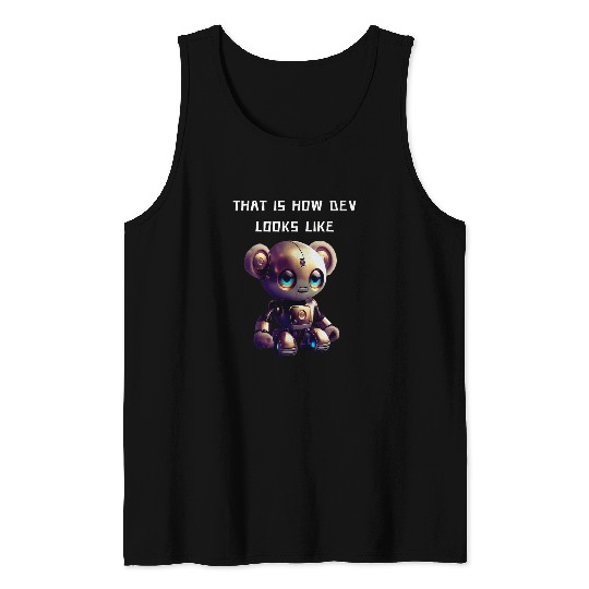 Programmer  For Coder Engineer Developer Robot Robotic 1 Tank Tops
