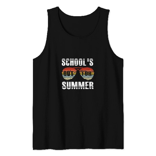 Schools Out For Summer Happy Last Day Of School Teacher Tank Tops
