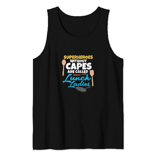 Elementary Lunch Lady Gifts Cafeteria Worker School Ladies Tank Tops