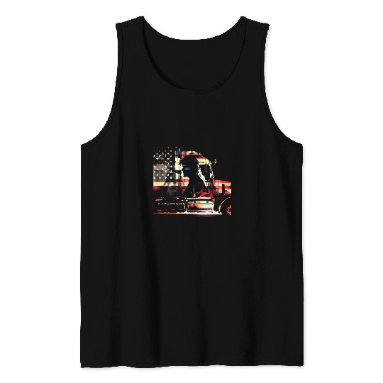 Funny trucker American Big Rigs Diesel Truck Driver 34 Tank Tops