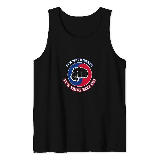 Funny Tang Soo Do Student Korean Flag Fist Martial Arts Tank Tops