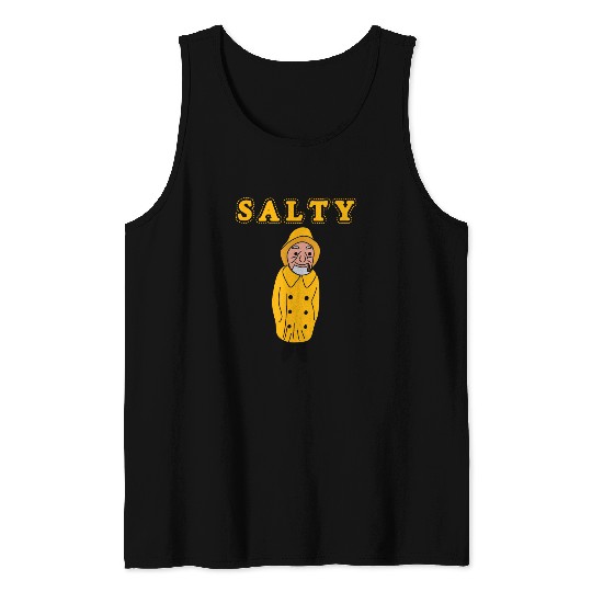 Salty Old Sailor Sea Captain Graphic Tank Tops