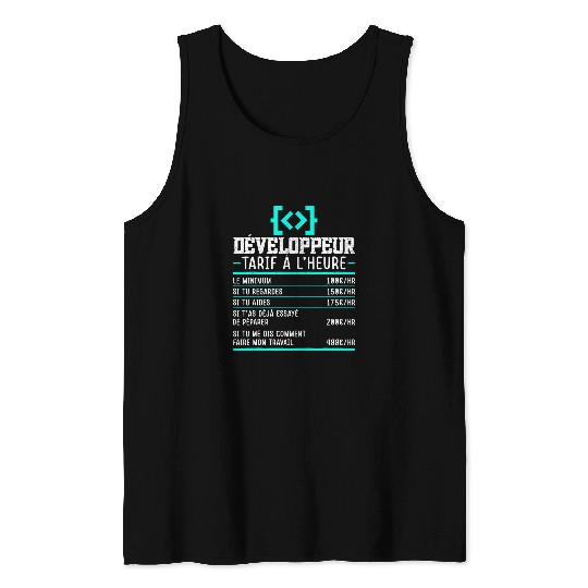 Je Suis Developer Humour Gift Coder Geek Programmer 1 Tank Tops