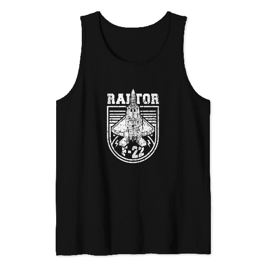 F22 Raptor USAF Stealth Tactical Fighter Aircraft Pilot Tank Tops