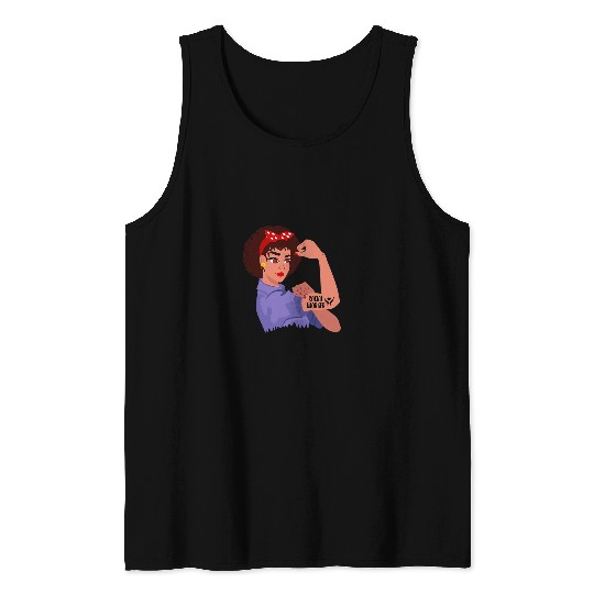 Black Social Worker Rosie The Riveter Tank Tops