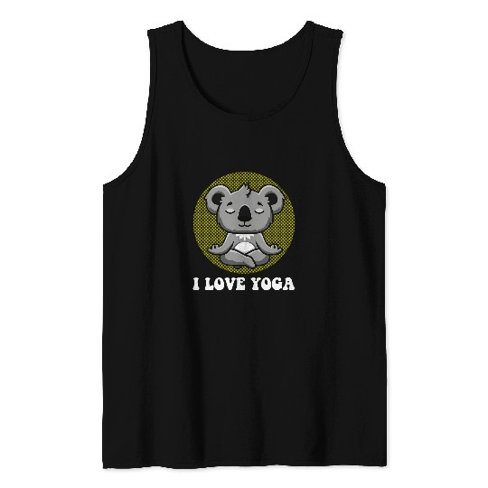Namaste Yoga Koala Koalafied I LOVE YOGAmeditating koala yogi Bear Lover Meditation Tank Tops