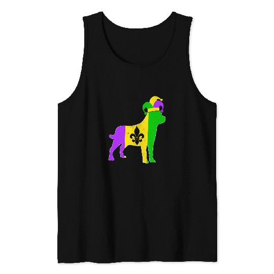 Labrador Lab Dog Mardi Gras Carnivals Funny Puppy Jester Tank Tops