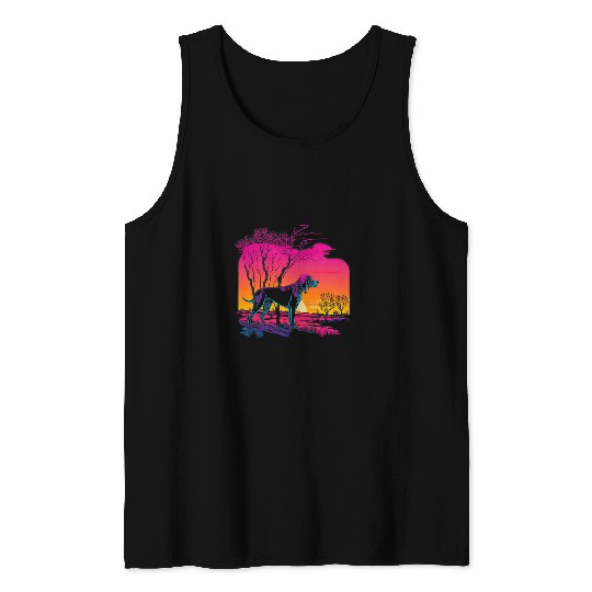 Retro Aesthetic Treeing Walker Coonhound dog Tank Tops