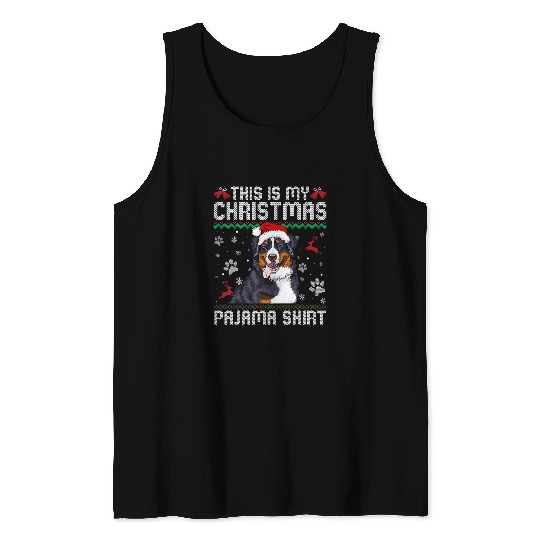 This Is My Christmas Bernese Mountain Dog Pajama Merry Xmas Tank Tops