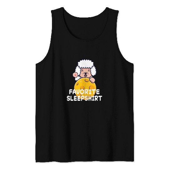 Poodles Nap Sleeping Sleep Pajama Pajamas Nightgown Poodle dog Tank Tops
