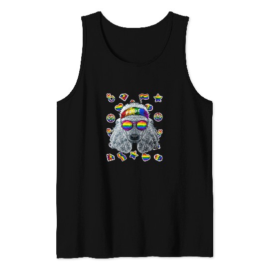 Poodles LGBT Poodle Gay Pride Month Dog Rainbow Lesbian Poodle dog Tank Tops