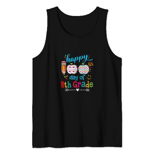 Happy 100th Day of School Kindergarten Teacher or Student 5 Tank Tops