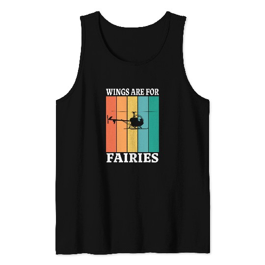 Funny Retro Wartime Helicopters chopper enthusiasts Fans 10 Tank Tops