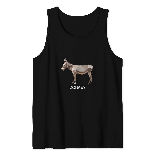 Farmer Donkey Farm Animal Lover Tank Tops