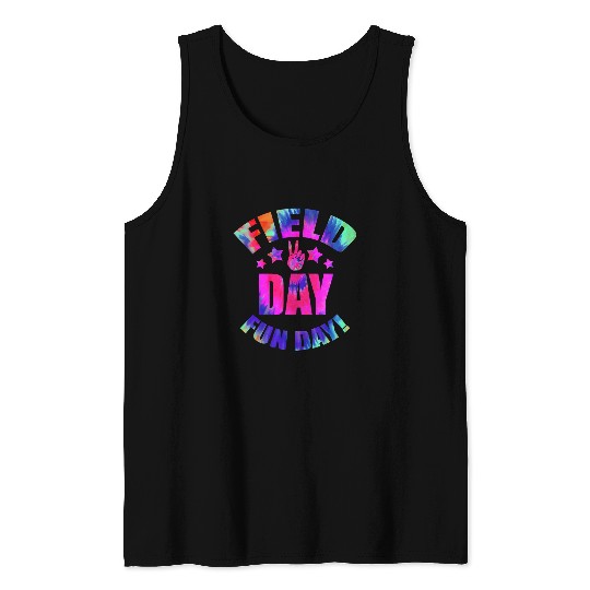 School Field Day Trip Tie Dye Outdoor Playground Kids Tank Tops