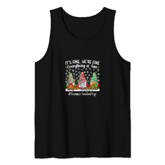 Funny Science Teacher Christmas Science Teaching xmass Party Tank Tops