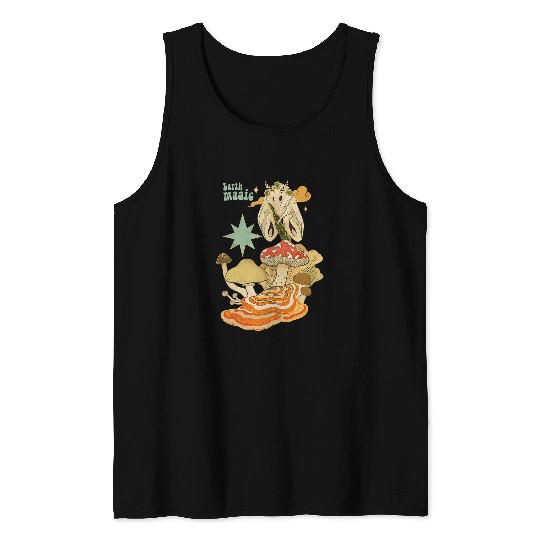 Fairycore Gothic Fairy Grunge Moth Mushroom Garden Aesthetic Tank Tops