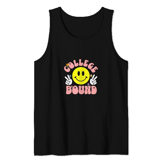 Retro New College Student vintages College Bound Groovy 70s 1 Tank Tops