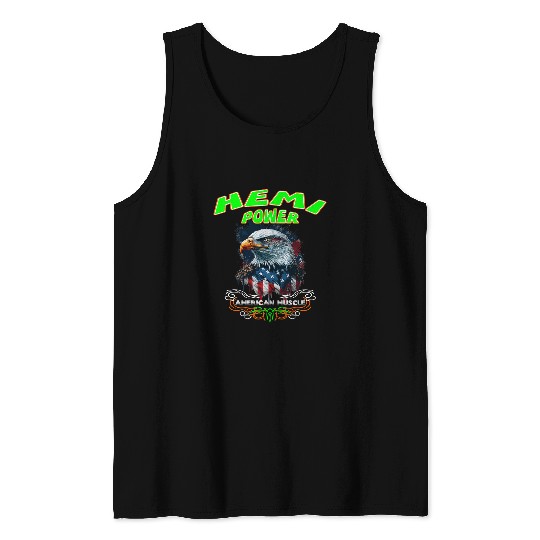 392 Hemi Power Patriotic Eagle Muscle Car Design Tank Tops